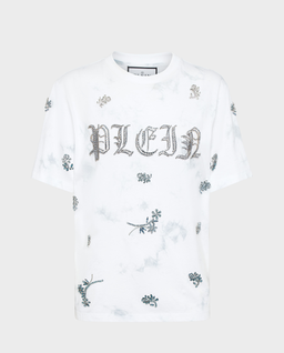 Biały t-shirt z logo - Image #0