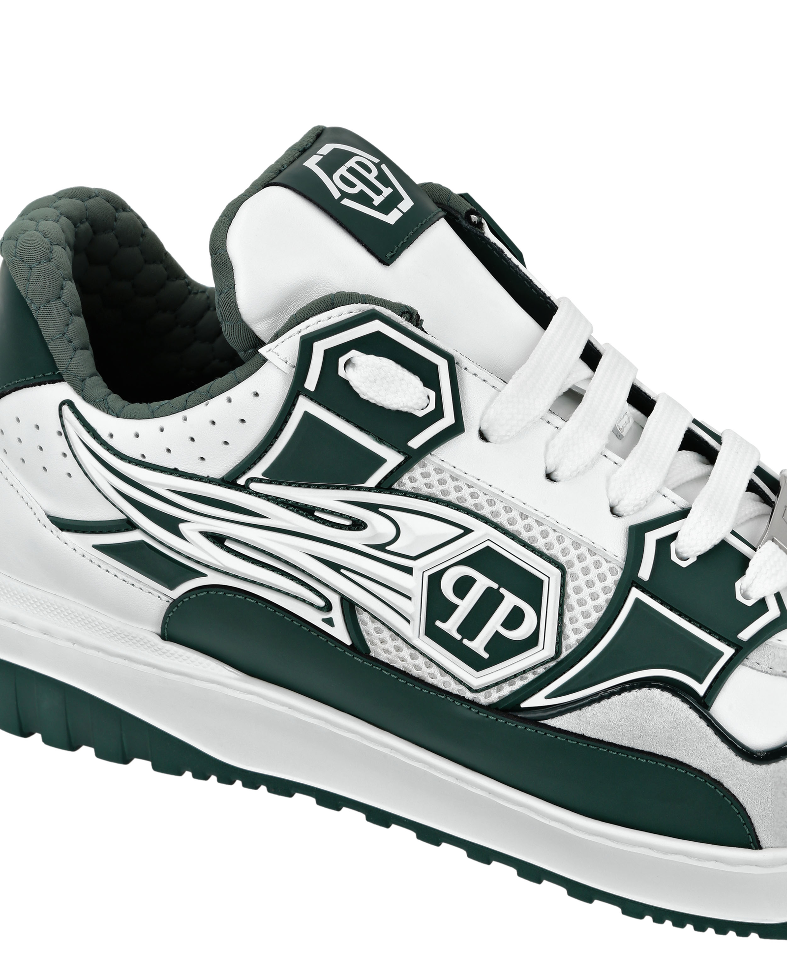 Biało-zielone sneakersy Hexagon - Image #2