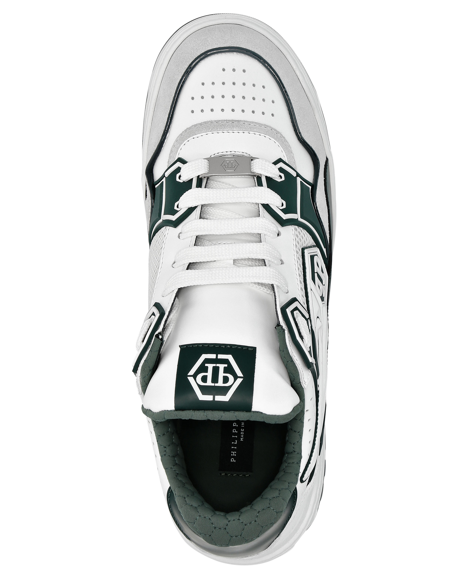 Biało-zielone sneakersy Hexagon - Image #4