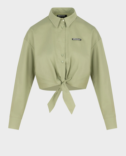 Koszula khaki z wiązaniem Livia - Image #0