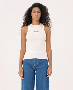 Biały tank top Core Rib - Image #2