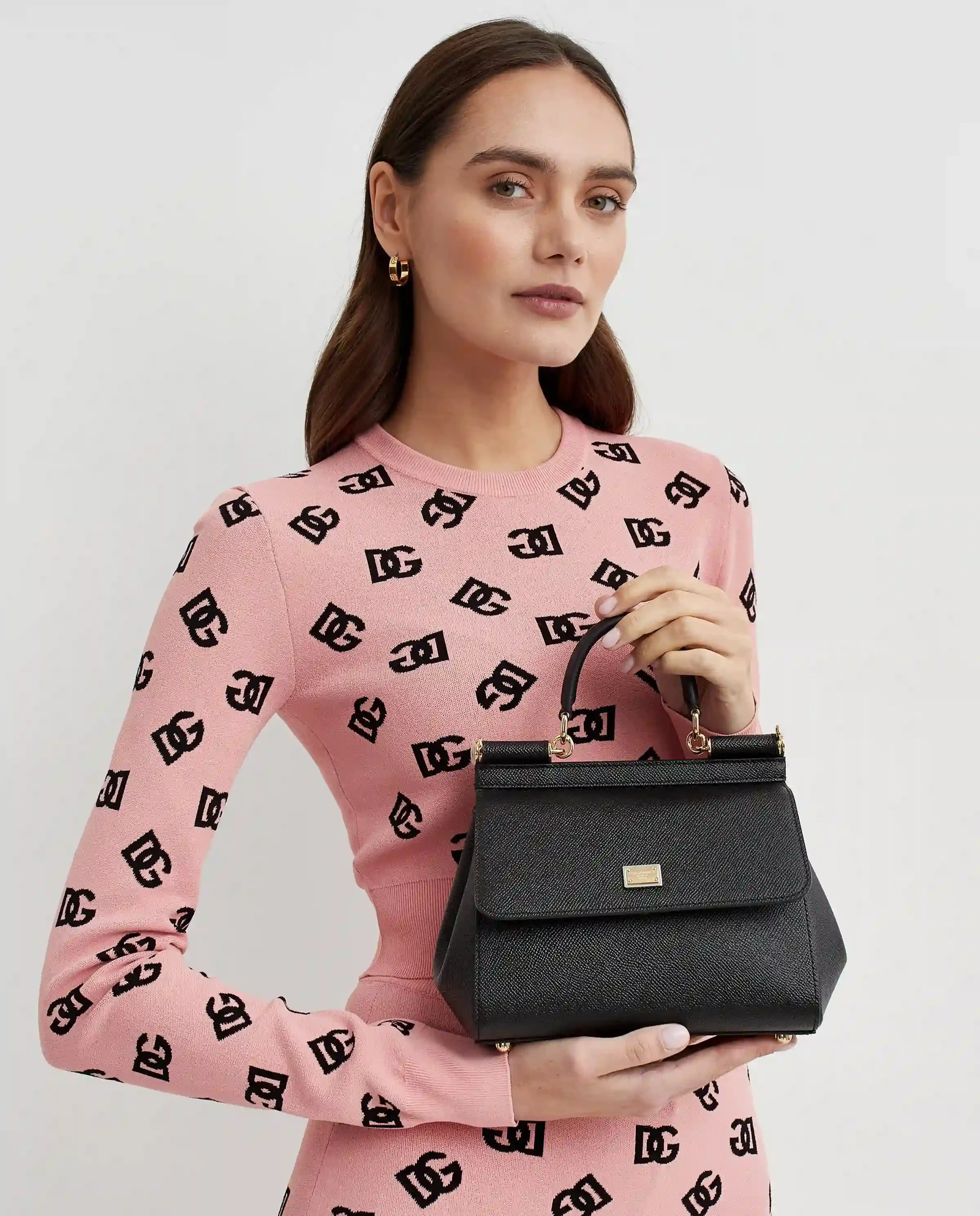 Czarna skórzana torebka do ręki Sicily Medium - Image #1