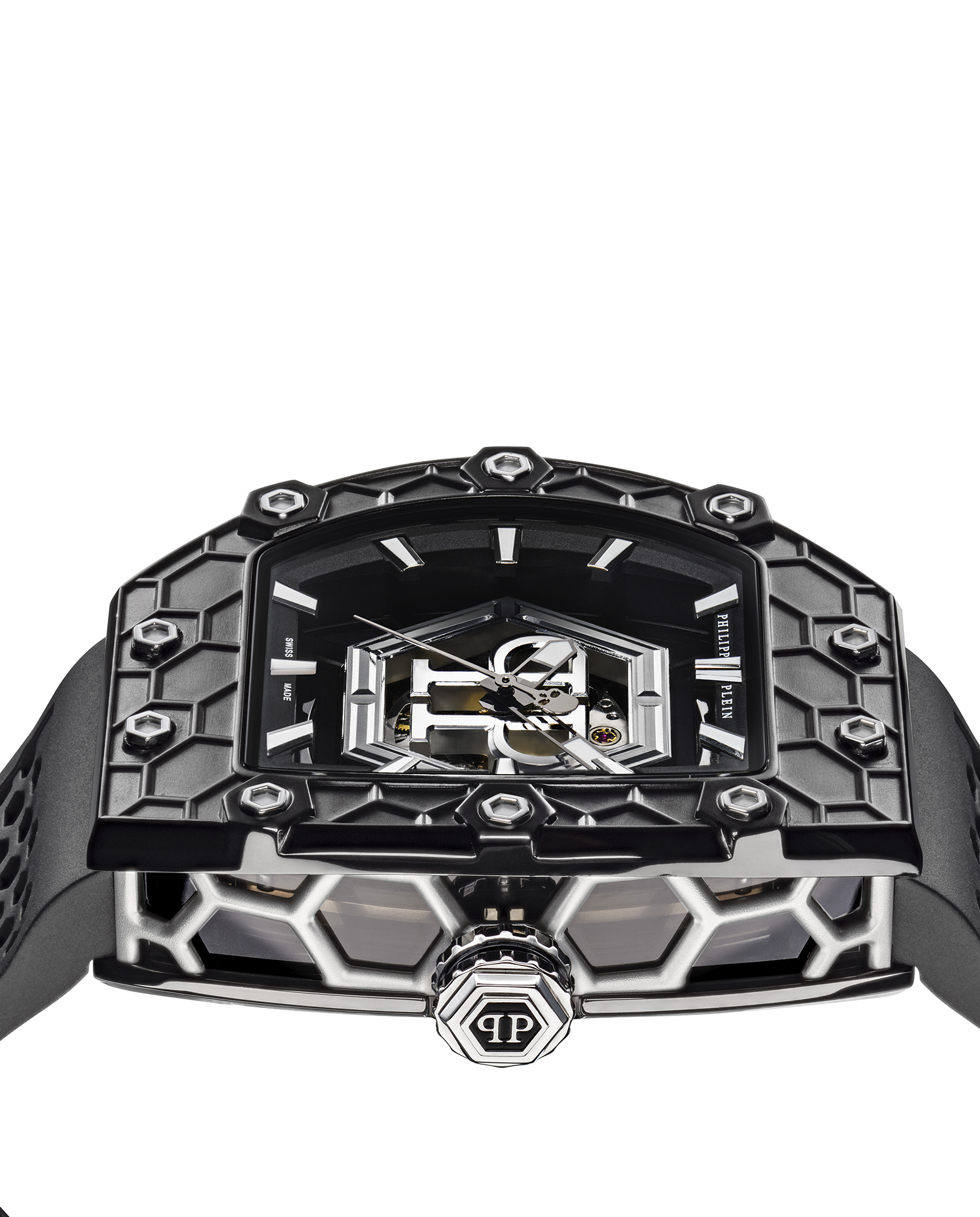 Czarny zegarek Crypto King Hexagon - Image #2
