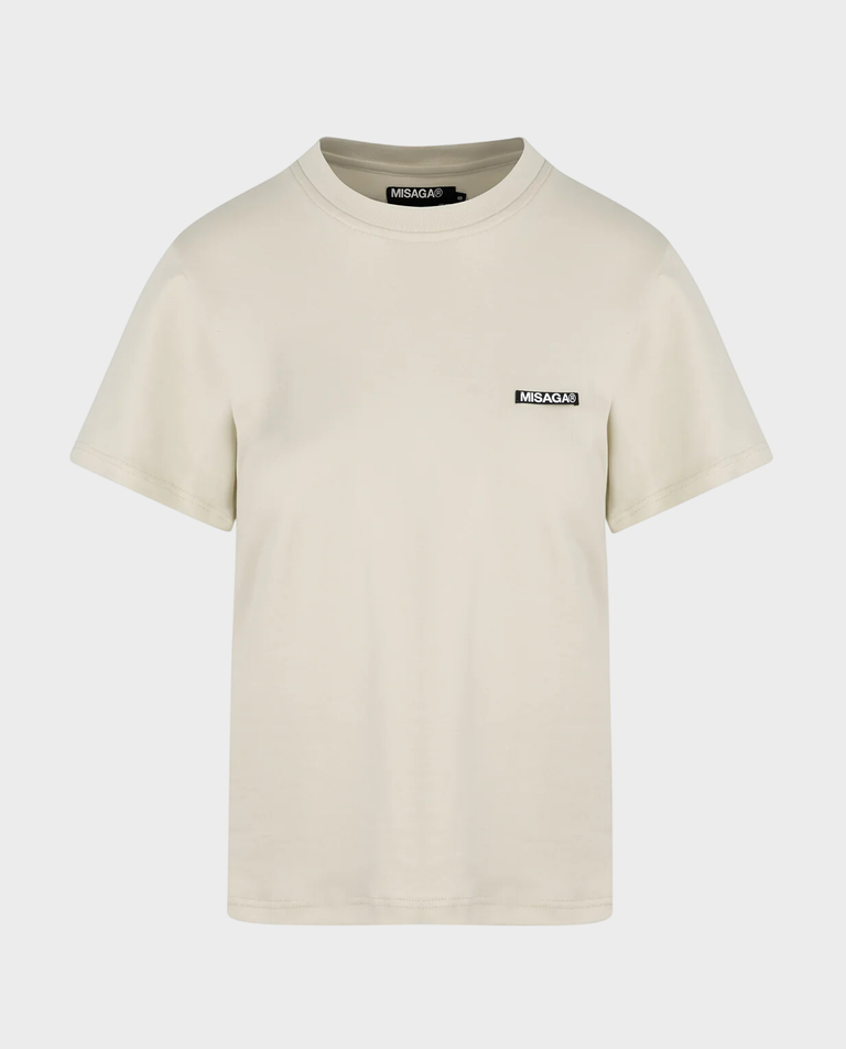 Beżowy t-shirt z logo Horizon