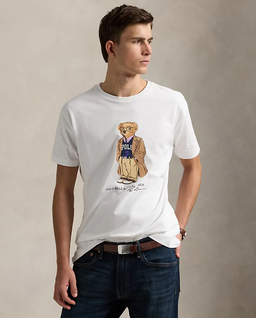 Biały t-shirt Polo Bear Custom Slim Fit - Image #0