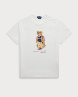 Biały t-shirt Polo Bear Custom Slim Fit - Image #1