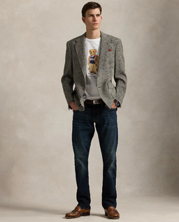 Biały t-shirt Polo Bear Custom Slim Fit - Image #3