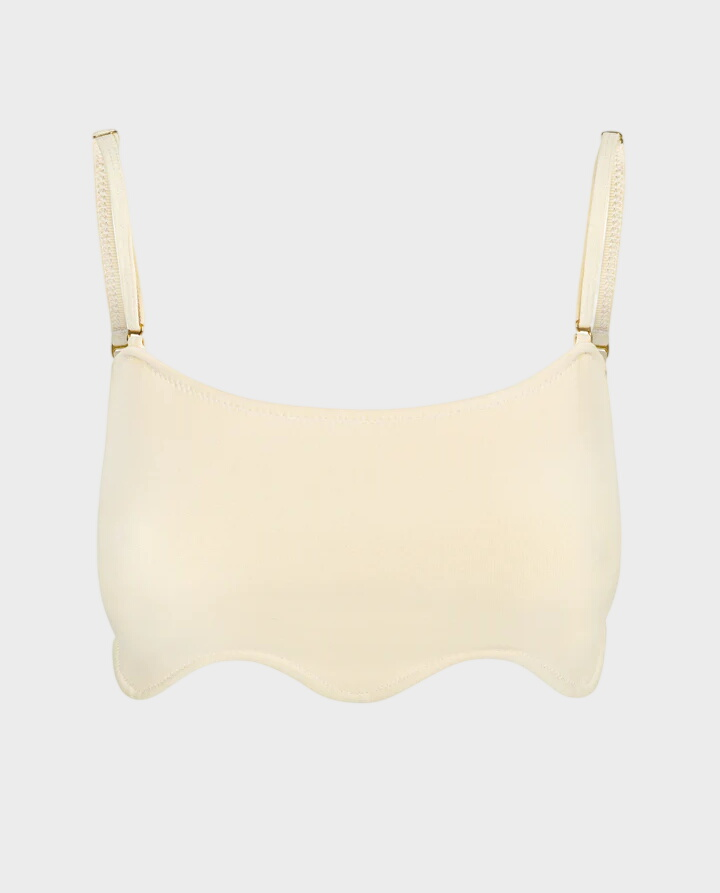 Jasnożółta góra od bikini Chic