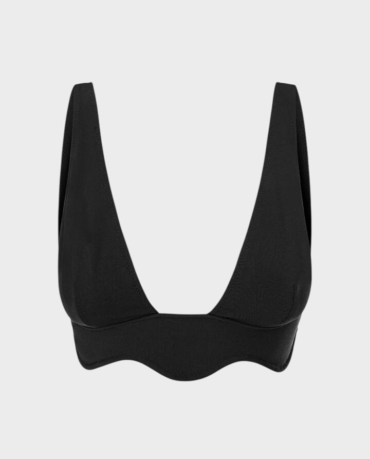Czarna góra od bikini Bardot