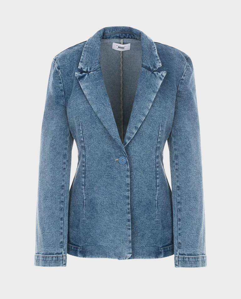 Taliowana marynarka z denimu