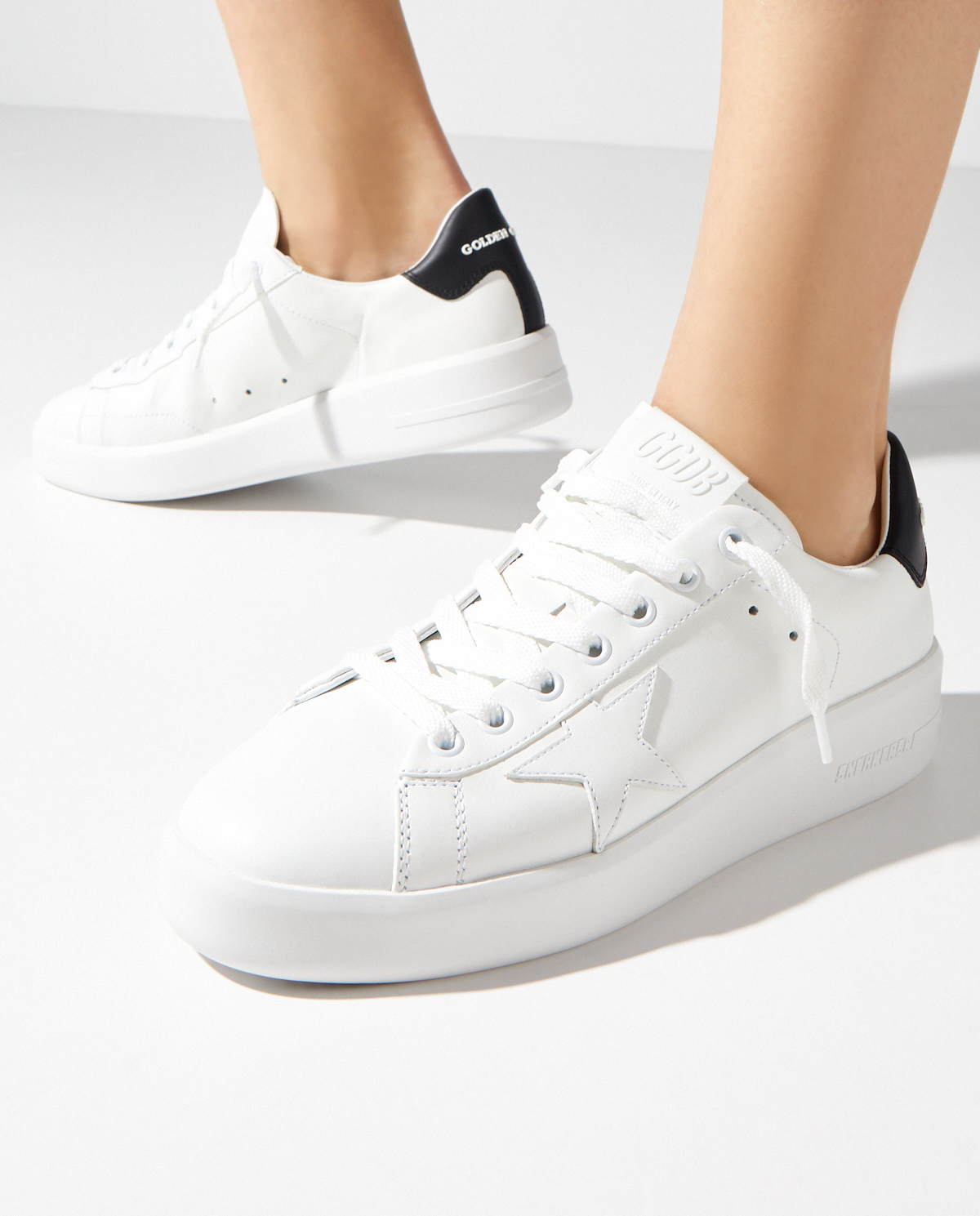 Białe skórzane sneakersy Purestar - Image #2