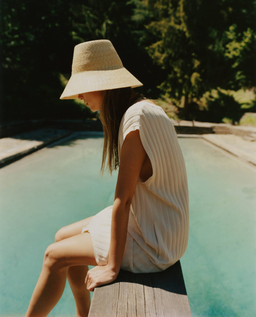 Beżowy kapelusz Bucket Hat - Image #5