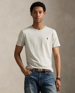 Szara bawełniana koszulka Slim Fit - Image #0