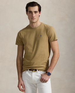 Beżowa bawełniana koszulka Slim Fit - Image #0