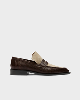 Loafersy we wzór skóry jaszczurki Montazzoli - Image #0