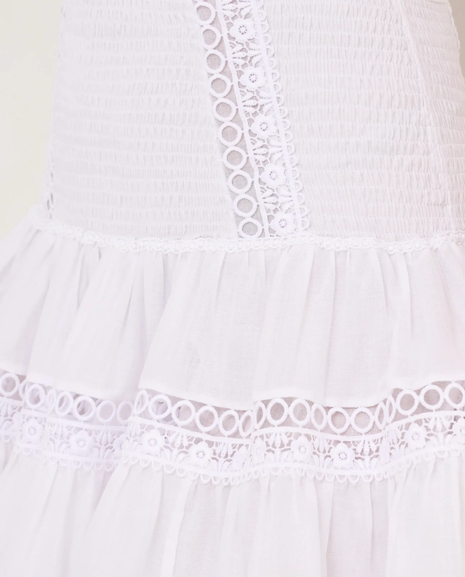 Biała spódniczka mini Hortens - Image #4