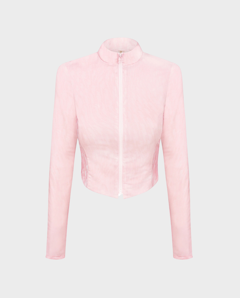 Różowy long sleeve