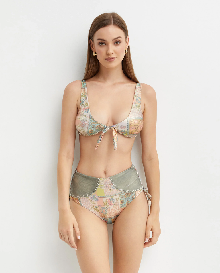 Wzorzysty top od bikini Yma - Image #0