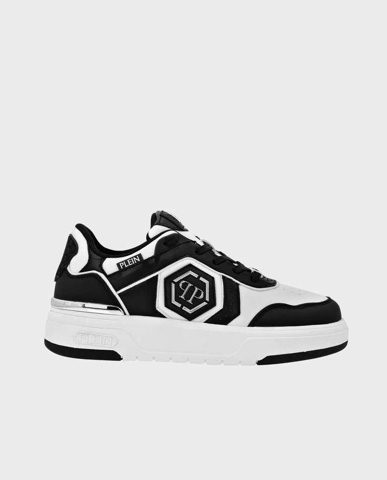 Biało-czarne sneakersy SK8R Plein Low - Image #0