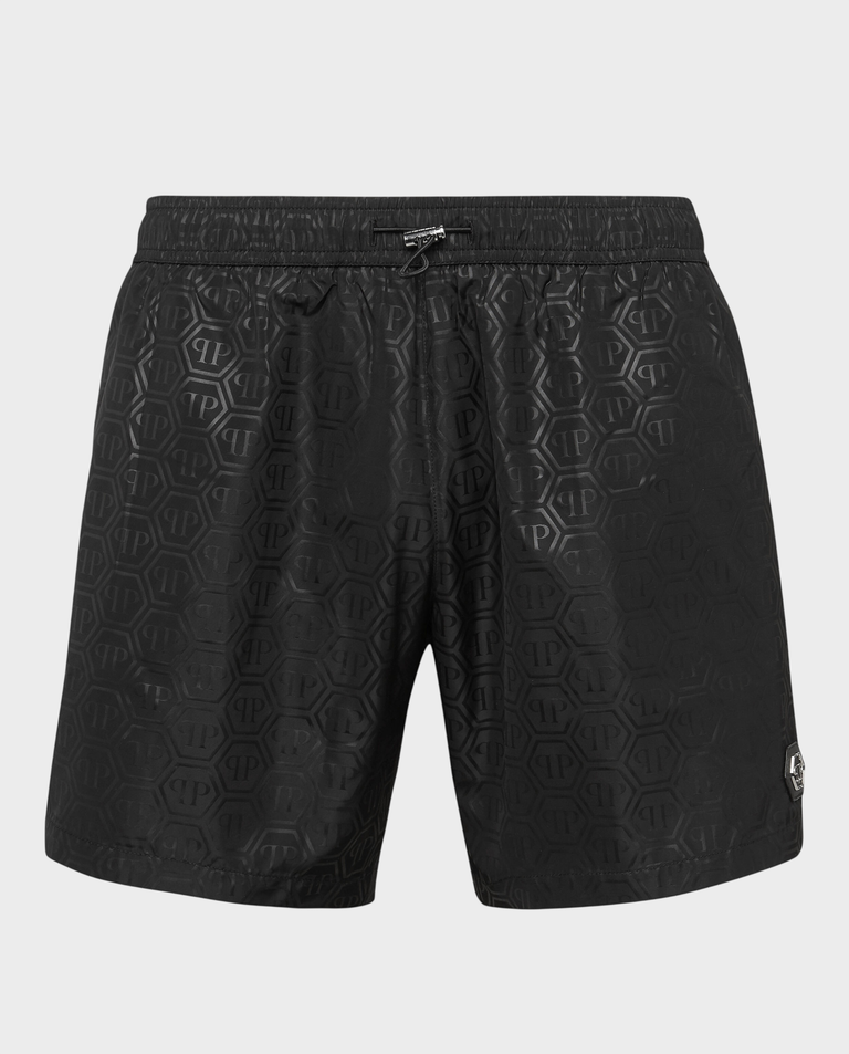 Krótkie spodenki kąpielowe z monogramem