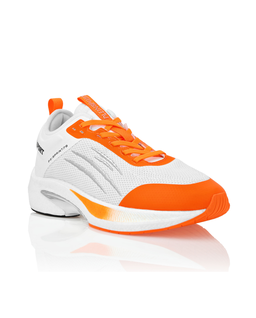 Biało-pomarańczowe sneakersy Sprint - 78 - Image #1