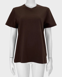 Brązowy bawełniany t-shirt - Image #0