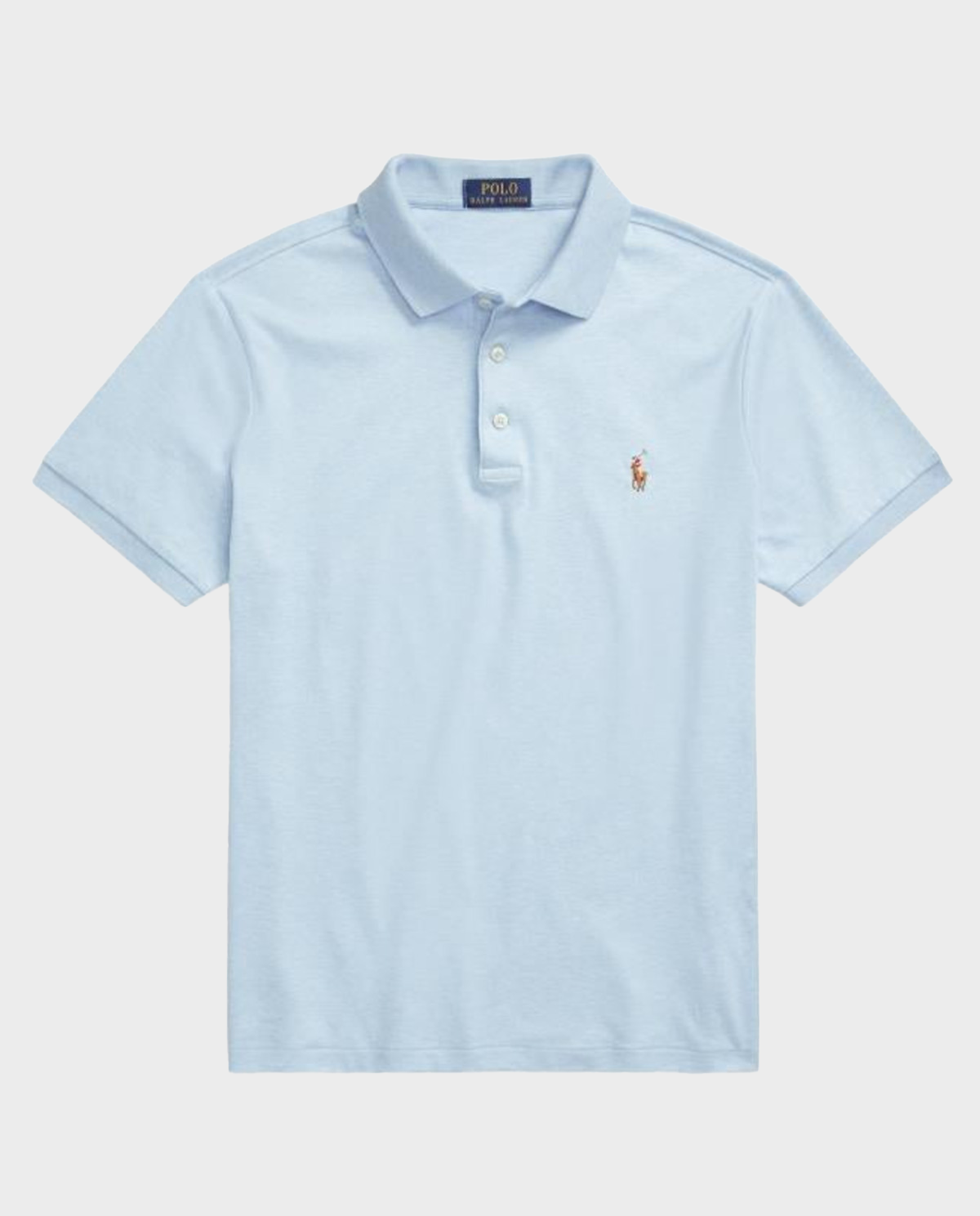 Błękitna koszulka polo Custom Slim Fit - Image #1