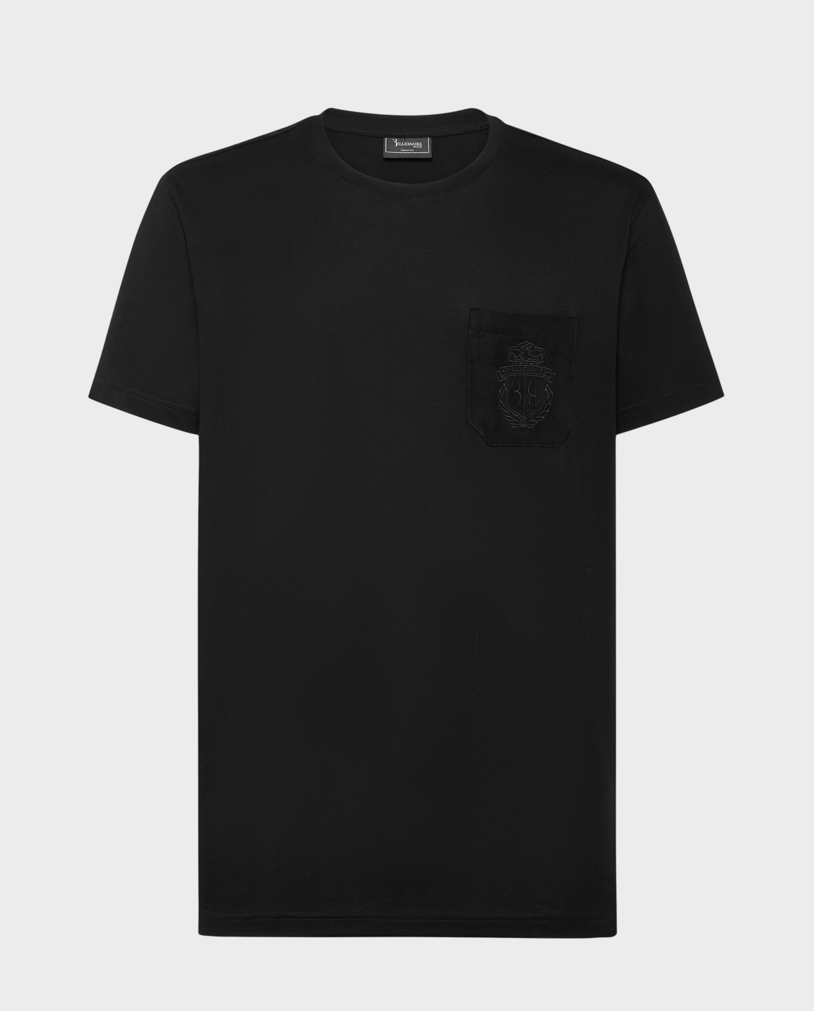 Czarny t-shirt z haftowanym logo - Image #0