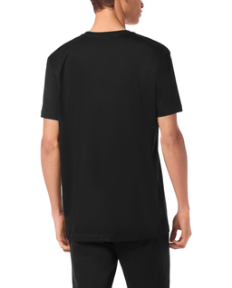 Czarny t-shirt z haftowanym logo - Image #1
