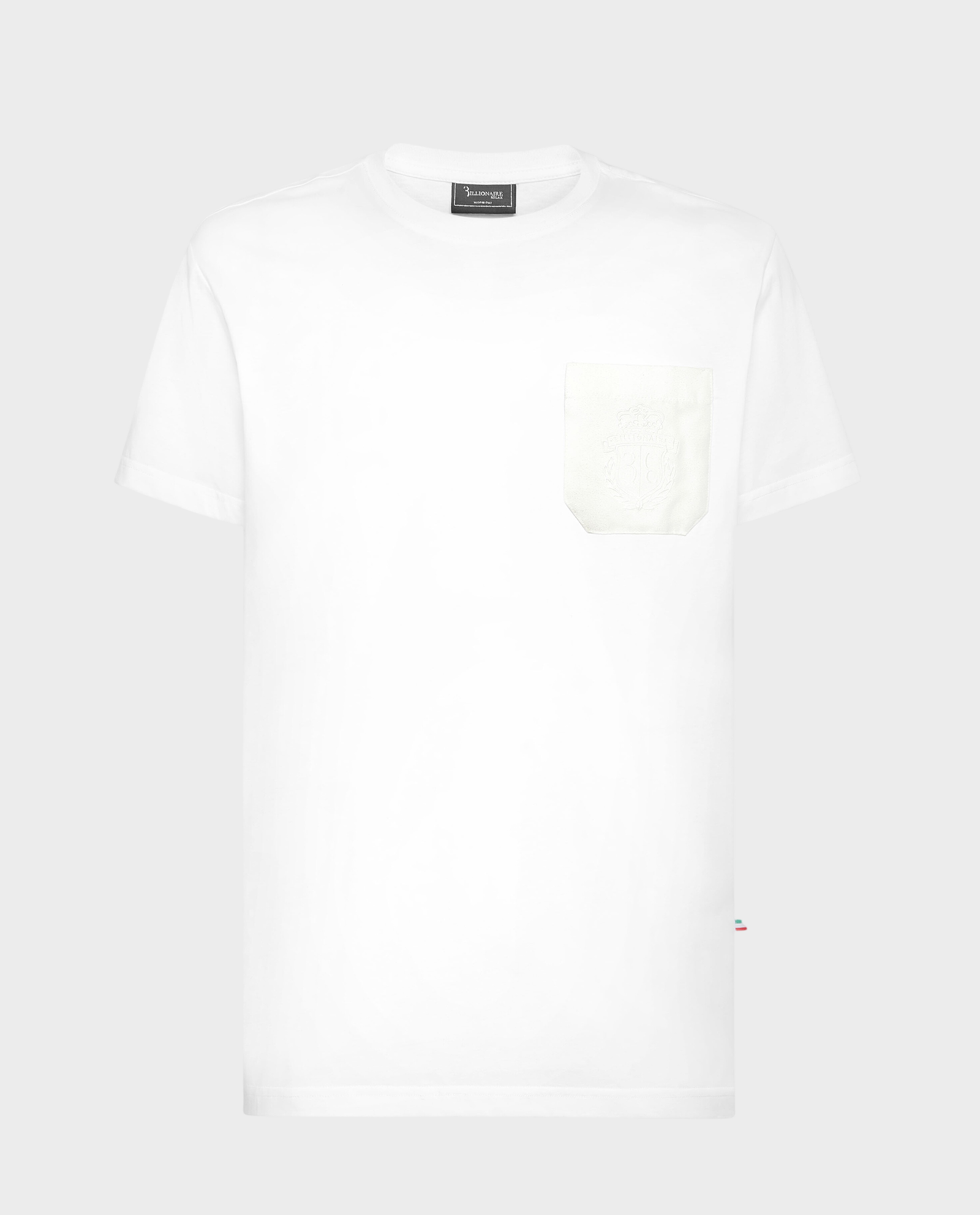 Biały t-shirt z haftowanym logo - Image #0