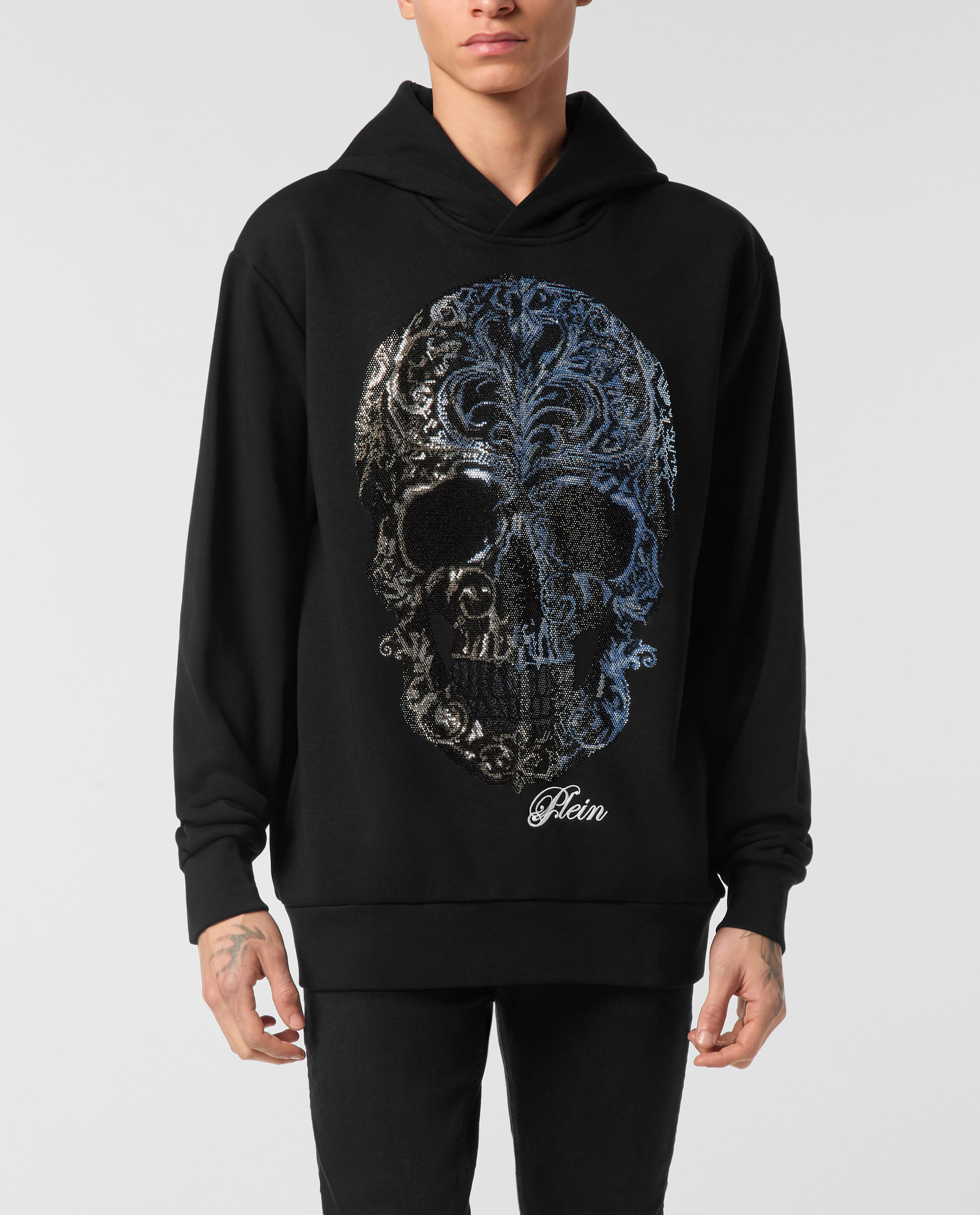 Czarna bluza z kapturem Skull - Image #0