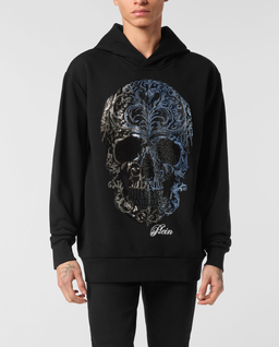 Czarna bluza z kapturem Skull - Image #0