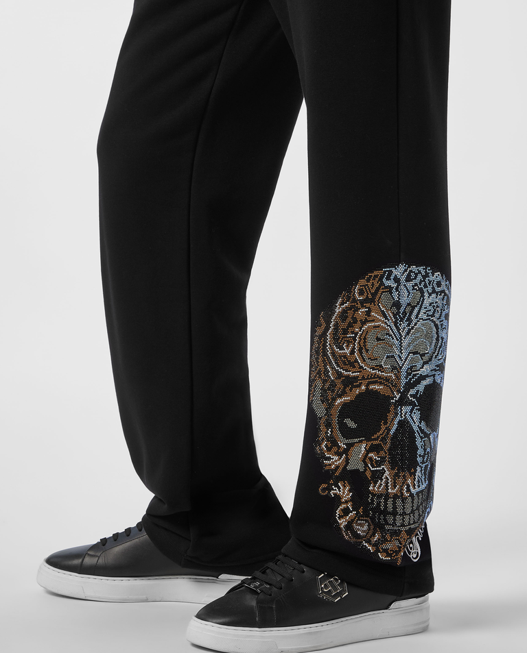 Czarne spodnie dresowe Skull - Image #3