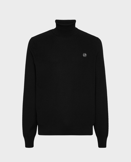 Czarny sweter z golfem - Image #0