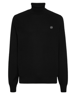 Czarny sweter z golfem - Image #4