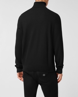 Czarny sweter z golfem - Image #1