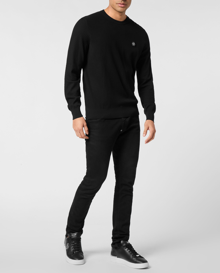 Czarny sweter z logo - Image #2