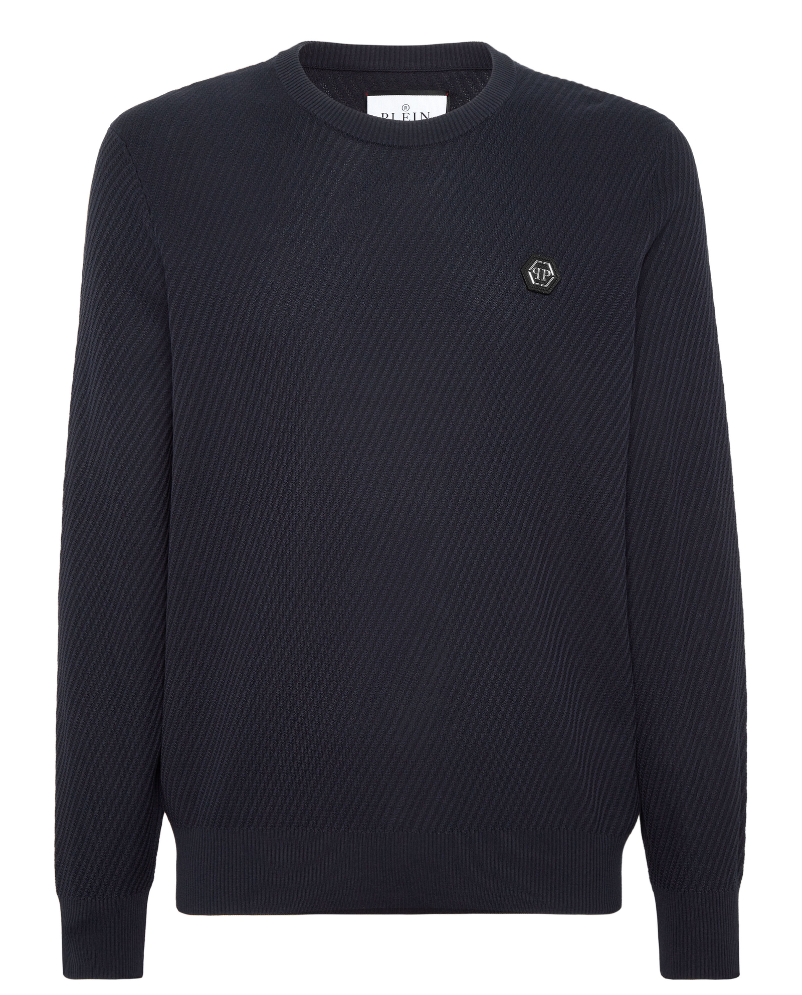 Granatowy sweter z logo - Image #4