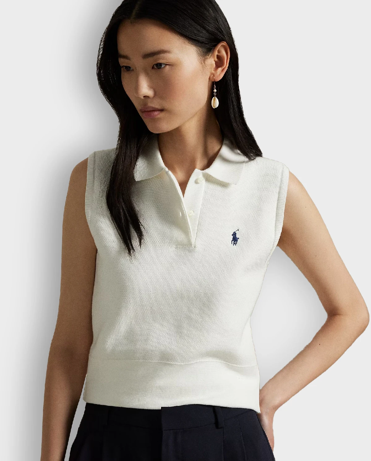 Bawełniana bluzka polo z logo - Image #4