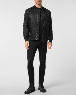 Czarna kurtka bomber z monogramem - Image #2
