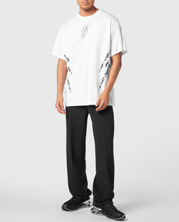 Bawełniany t-shirt z okrągłym dekoltem - Image #2