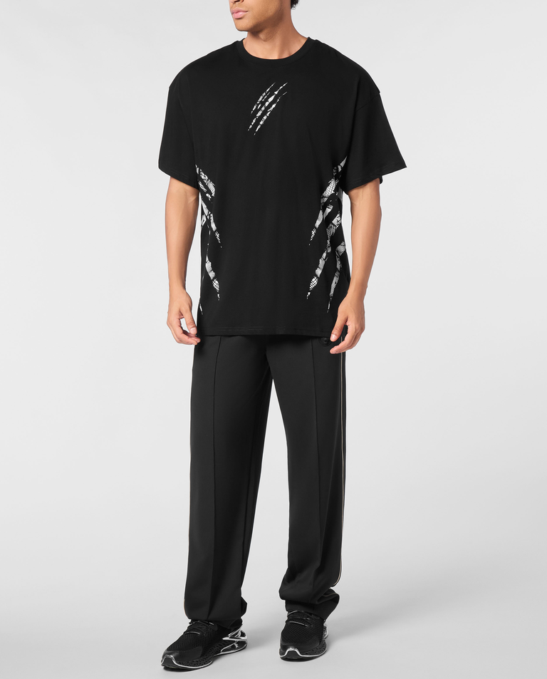 Bawełniany t-shirt z okrągłym dekoltem - Image #2