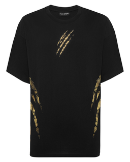 Bawełniany t-shirt z okrągłym dekoltem - Image #4