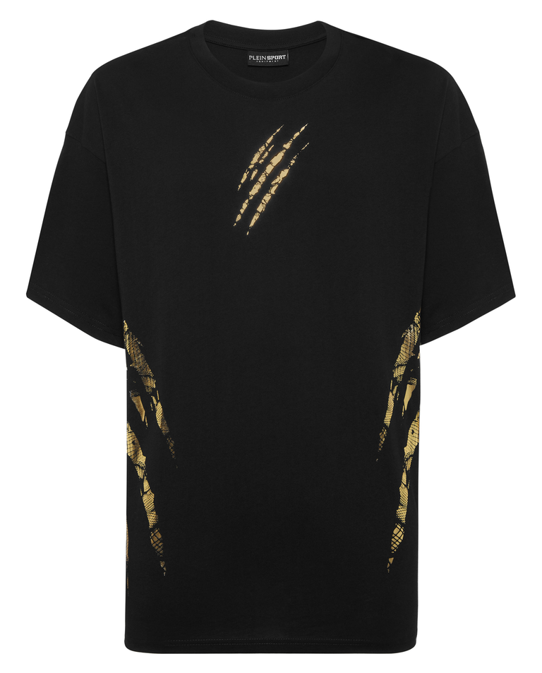 Bawełniany t-shirt z okrągłym dekoltem - Image #4