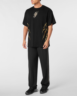 Bawełniany t-shirt z okrągłym dekoltem - Image #2