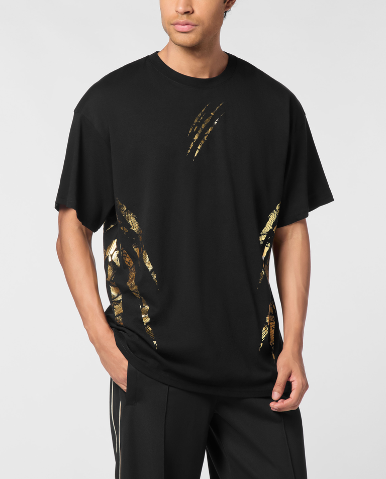 Bawełniany t-shirt z okrągłym dekoltem - Image #0
