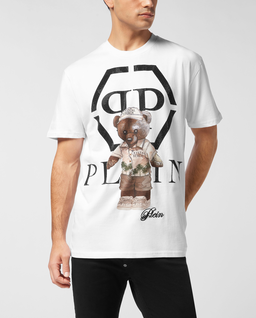 Biały t-shirt z nadrukiem Teddy Bear - Image #0