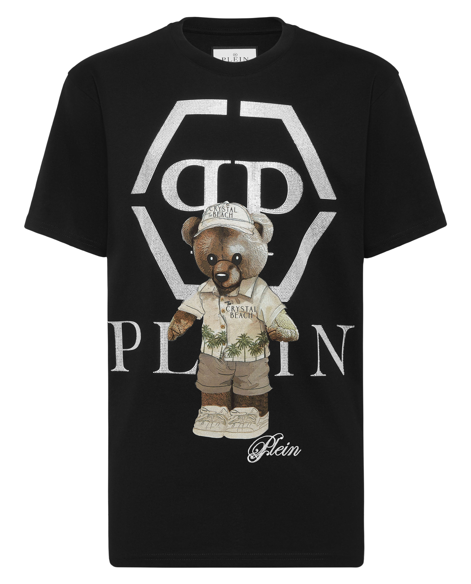 Czarna koszulka Crystal Teddy Bear - Image #4