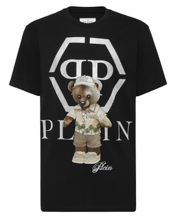Czarna koszulka Crystal Teddy Bear - Image #4