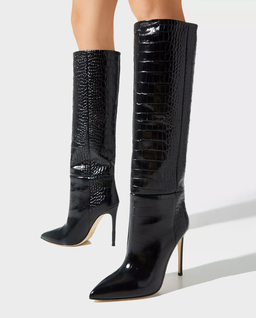 Czarne kozaki na szpilce Stiletto Boot - Image #0